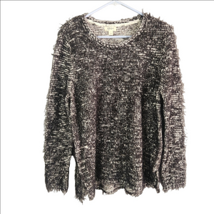 Style & Co. Women's Crew Neck Sweater - Black and White NWT size Large